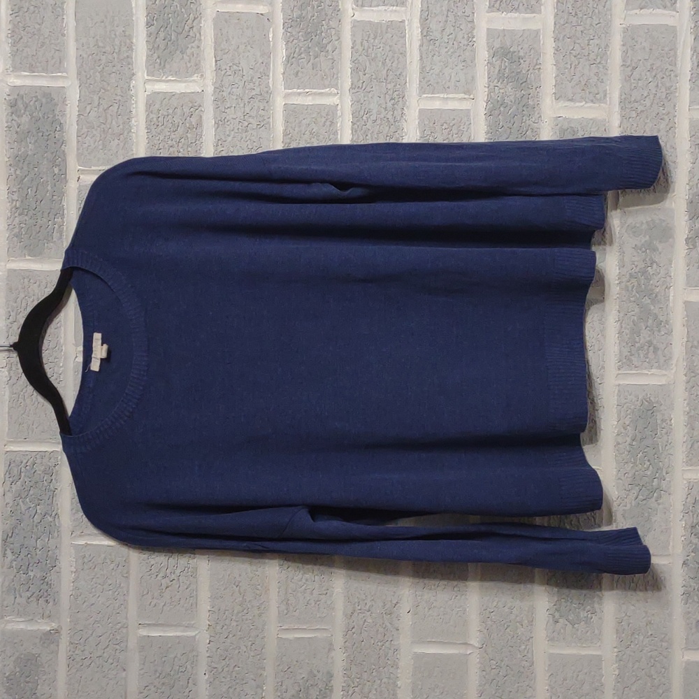Eileen Fisher 100% Organic Linen Women's Blue Long Sleeve Sweater Size Small